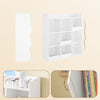 SoBuy KMB120-W Boekenkast voor kinderen, speelgoed, kinderen, met 9 vakken, meubels, opslag, speelgoed, rek, boekenkast, tijdschriftenrek, wit, 95 x 34 x 105 cm