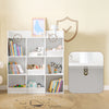 SoBuy KMB120-W Boekenkast voor kinderen, speelgoed, kinderen, met 9 vakken, meubels, opslag, speelgoed, rek, boekenkast, tijdschriftenrek, wit, 95 x 34 x 105 cm