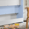 SoBuy KMB32-B Kinderboekenkast met 4 Niveaus | Montessori Opbergmeubel voor Speelgoed en Boeken | Lichtblauw, 80x30x88 cm