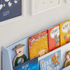 SoBuy KMB32-B Kinderboekenkast met 4 Niveaus | Montessori Opbergmeubel voor Speelgoed en Boeken | Lichtblauw, 80x30x88 cm