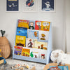 SoBuy KMB32-B Kinderboekenkast met 4 Niveaus | Montessori Opbergmeubel voor Speelgoed en Boeken | Lichtblauw, 80x30x88 cm