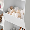 SoBuy KMB55-K-W Boekenkast voor kinderen, speelgoed, kinderen, met 5 vakken, meubels, opslag, speelgoed, rek, boekenkast, tijdschriftenrek, wit, 80 x 34 x 104 cm