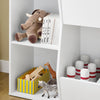 SoBuy KMB55-K-W Boekenkast voor kinderen, speelgoed, kinderen, met 5 vakken, meubels, opslag, speelgoed, rek, boekenkast, tijdschriftenrek, wit, 80 x 34 x 104 cm