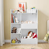 SoBuy KMB55-K-W Boekenkast voor kinderen, speelgoed, kinderen, met 5 vakken, meubels, opslag, speelgoed, rek, boekenkast, tijdschriftenrek, wit, 80 x 34 x 104 cm