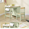 SoBuy KMB60-GR Kindertafel met 1 stoel, kinderzitgroep met 1 papierrolhouder, kindertafelstoelset, speeltafel en schildertafel voor kinderkamer, tekentafel voor kinderen, groen, 80 x 66 x 50 cm