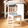 SoBuy KMB60-HG Kinderbureauset Kindertafel en Stoel Set Peuters Tafel Kindertafel Kinderstudietafel Kleurtafel