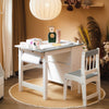 SoBuy KMB60-HG Kinderbureauset Kindertafel en Stoel Set Peuters Tafel Kindertafel Kinderstudietafel Kleurtafel