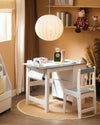 SoBuy KMB60-HG Kinderbureauset Kindertafel en Stoel Set Peuters Tafel Kindertafel Kinderstudietafel Kleurtafel