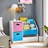 SoBuy KMB76-F Kinderboekenkast Kinderopbergrek Kinderrek, Kinderplank, Boekenplank, Speelgoedkast, Speelgoedplank met 2 Manden, 5 Planken