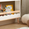 SoBuy KMB77-W Kinderboekenkast, Boekenrek voor Kinderen, Kinderrek, Kinderplank, Boekenplank, Speelgoedplank met 3 Planken