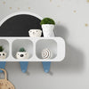 SoBuy KMB86-W Wandplank voor Kinder, Hangende Opbergplank, Kinderkapstok, Boekenplank, Wand Boekenkast