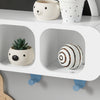 SoBuy KMB86-W Wandplank voor Kinder, Hangende Opbergplank, Kinderkapstok, Boekenplank, Wand Boekenkast