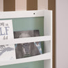 SoBuy KMB93-GR Boekenkast voor kinderen, boekenrek met 3 niveaus, opbergrek voor kinderkamer, 60 x 12 x 120 cm, groen en wit