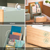 Pre-order SoBuy KMB95-GR Kinderboekenkast 4 Vakken, Lade op Wielen, Afgeronde Hoeken, MDF E1, 62x30x80cm – Groen