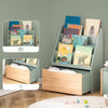Pre-order SoBuy KMB95-GR Kinderboekenkast met Wielen – Kinderbibliotheek & Opbergmeubel met 4 Vakken en Lade, voor Boeken & Speelgoed, 80 cm Hoog