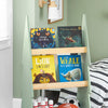 SoBuy KMB99-H-GR Kinderboekenkast met wieltjes, boekenrek voor kinderkamer, met 5 planken en 4 wielen, 60 x 42 x 106 cm