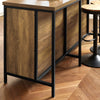 SoBuy KNL01-F Industrieel Keukeneiland met 170 cm Werkblad – Kookeiland met Stalen Frame, Vintage Bruin