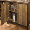 Pre-order SoBuy KNL01-F Keukeneiland, Multifunctioneel Opslagmeubel, Buffet met Werkblad van 170 cm, Keukenkast, Bar Meubel voor de Woonkamer, Vintage Bruin, 170 x 60 x 89 cm