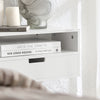 SoBuy NKD03-W Zwevend Nachtkastje met Lade, Hangend Nachttafeltje, Bijzettafel Zwevend, Wandplank, Wandkast voor Slaapkamer