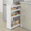 SoBuy NSR01-W Smalle trolley - Keukentrolley - Opbergrek - MDF - Wit