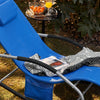 SoBuy OGS28-KBx2 | Set van 2 | Ligstoel | Tuinstoel | Swingstoel | Schommelstoel | Ergonomische | met Verstelbare Hoofdsteun en Zijzak | Koningsblauw