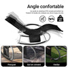 SoBuy OGS28-SCH | Ligstoel | Tuinstoel | Swingstoel | Schommelstoel | Ergonomische | met Verstelbare Hoofdsteun en Zijzak | Zwart