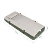 Sobuy OGS32-II-GR-P01 Campingmatras, 1-zits, strandmatras met kussen en pomp, trekkingmatras, draagbaar, opblaasbare matras, tent, groen, 191 x 76 x 22 cm