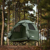 SoBuy OGS32-II-GR Campingtent enkele tent met lamphaak en schoenenopbergvakken 2-in-1 tent 1 persoon praktisch groen BHT ca. 193x160x86cm