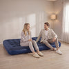 SoBuy OGS32-II-L-HG-P01 Campingmatras, 2-zits, strandmatras met kussen en pomp, trekkingmatras, draagbaar, opblaasbare matras, tent, grijs, 191 x 137 x 22 cm