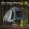 SoBuy OGS32-L-HG 4-in-1 Camping Tent met Opvouwbaar Bed, Waterdicht, Slaapzak en Matras, Lichtgewicht, voor 2 Persoon, Festival, Buitenleven, Hike en Bos - Grijs