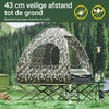 SoBuy OGS32-L-TN 4-in-1 Camping Tent met Opvouwbaar Bed, Waterdicht, Slaapzak en Matras, Lichtgewicht, voor 2 Persoon, Festival, Buitenleven, Hike en Bos, Camouflagekleur