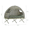 SoBuy OGS32-TN | 4-in-1 Tent met opvouwbaarverhoogd bed, dak, slaapzak, luchtmatras| Maximale belasting 114 kg | 1 Persoon | Camouflage | Camouflage
