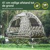 SoBuy OGS32-TN | 4-in-1 Tent met opvouwbaarverhoogd bed, dak, slaapzak, luchtmatras| Maximale belasting 114 kg | 1 Persoon | Camouflage | Camouflage