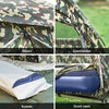 SoBuy OGS32-TN | 4-in-1 Tent met opvouwbaarverhoogd bed, dak, slaapzak, luchtmatras| Maximale belasting 114 kg | 1 Persoon | Camouflage | Camouflage