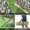 SoBuy OGS32-TN | 4-in-1 Tent met opvouwbaarverhoogd bed, dak, slaapzak, luchtmatras| Maximale belasting 114 kg | 1 Persoon | Camouflage | Camouflage