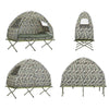 SoBuy OGS32-TN | 4-in-1 Tent met opvouwbaarverhoogd bed, dak, slaapzak, luchtmatras| Maximale belasting 114 kg | 1 Persoon | Camouflage | Camouflage