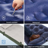 Sobuy OGS32-II-GR-P01 Campingmatras, 1-zits, strandmatras met kussen en pomp, trekkingmatras, draagbaar, opblaasbare matras, tent, groen, 191 x 76 x 22 cm