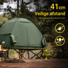 SoBuy OGS32-II-GR Campingtent enkele tent met lamphaak en schoenenopbergvakken 2-in-1 tent 1 persoon praktisch groen BHT ca. 193x160x86cm
