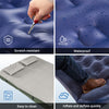 Sobuy OGS32-II-L-GR-P01 Campingmatras, 2-zits, strandmatras met kussen en pomp, trekkingsmatras, draagbaar, opblaasbare matras, tent, groen, 191 x 137 x 22 cm