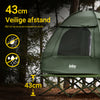 SoBuy OGS32-II-L-GR Veldbed met tent voor 2 personen, 4-in-1 tent op palen met roltas, waterdicht, campingbed, outdoor, campingbed, familietent zonder matras, vistent groen, 193 x 188 x 145 cm