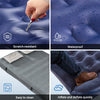 SoBuy OGS32-II-L-HG-P01 Campingmatras, 2-zits, strandmatras met kussen en pomp, trekkingmatras, draagbaar, opblaasbare matras, tent, grijs, 191 x 137 x 22 cm