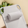 Pre-order SoBuy OGS35-MIx2 | Set van 2 | Ligstoel | Tuinstoel | Opvouwbaar | Verstelbaar | met Hoofdsteun en Zijzak | Beige