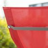 SoBuy OGS47-R | Ligstoel | Tuinstoel | Swingstoel | Schommelstoel | Ergonomische | met Zijzak | Rood