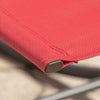 SoBuy OGS47-R | Ligstoel | Tuinstoel | Swingstoel | Schommelstoel | Ergonomische | met Zijzak | Rood