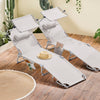 SoBuy Opvouwbare Ligstoel met Verstelbare Luifel, Tuinligstoel met 4 Ligposities, Lounge stoel, Zonnekap, voor Zwembad, Tuin, Patio, Kamperen, Strand, Camping, Beige, OGS48-MI