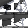 SoBuy Opvouwbare Ligstoel met Verstelbare Luifel, Tuinligstoel met 4 Ligposities, Lounge stoel, Zonnekap, voor Zwembad, Tuin, Patio, Kamperen, Strand, Camping, Zwart,OGS48-SCH