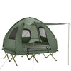 SoBuy OGS61-L-GR | Opvouwbaar Campingbedje | 3 in 1 met anti-UV dak + opblaasbare matras + draagtas | maximale belasting 300 kg | 2 personen