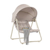 SoBuy OGS62-MI Schommelstoel met verstelbare parasol voor tuin en balkon, hangmat en tuinschommel voor buiten, beige, 108 x 126 x 163 cm