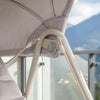 SoBuy OGS62-MI Schommelstoel met verstelbare parasol voor tuin en balkon, hangmat en tuinschommel voor buiten, beige, 108 x 126 x 163 cm