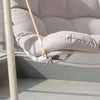 SoBuy OGS62-MI Schommelstoel met verstelbare parasol voor tuin en balkon, hangmat en tuinschommel voor buiten, beige, 108 x 126 x 163 cm